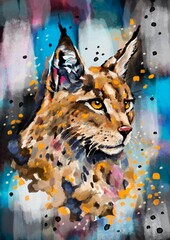 Wild cat ( rys ) - obrazy, fototapety, plakaty