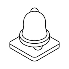 School Bell icon, vector stock illustration.