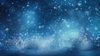 Fototapeta premium A white and blue Christmas background with snowflakes, ideal illustration for Christmas. Generative AI