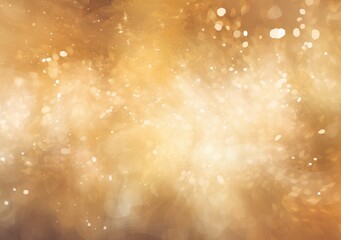 Fairy tale illustrations, abstract background in golden tones with bokeh stars. Generative AI