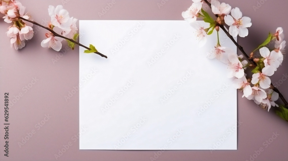Aufkleber generative ai : styled stock photo. feminine wedding desktop mockup with blossoming garden and white