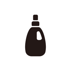 Detergent bottle icon.Flat silhouette version.