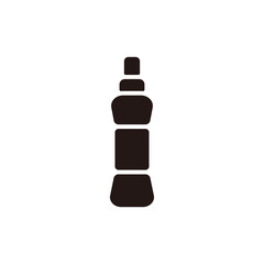 Detergent bottle icon.Flat silhouette version.