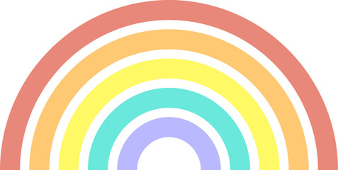 Semi Circle Rainbow Shape