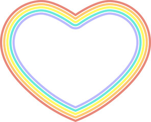 Heart Rainbow Shape