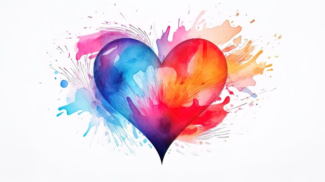 Multicolored bright heart.