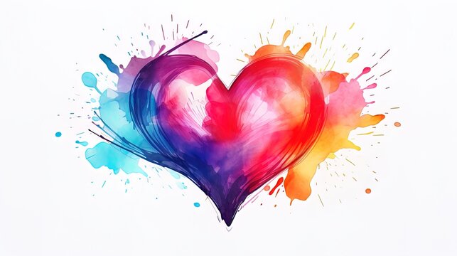 Multicolored bright heart.