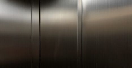 light on stainless steel panel surface.