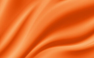 Fototapeta premium Orange satin texture. Silky texture. Satin dress close-up. AI generative