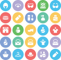 Pack of Makeup Products Bold Line Icons

