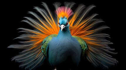 Victoria Crowned Pigeon White background