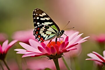 Fototapeta na wymiar butterfly on flower generated by AI