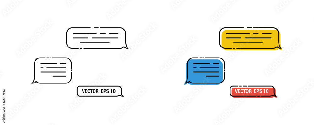 Poster message icons. dialog. speech bubbles in modern design. chat icons. chatting window. vector illustra