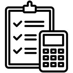 calculator icon often used in design, websites, or applications, banner, flyer to convey specific concepts related to project management.