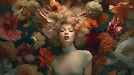 The concept of hair care with means that improve their condition.