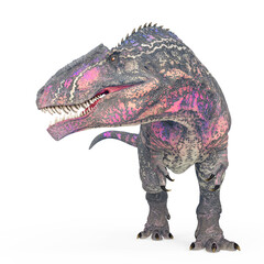 giganotosaurus is looking for food on white background © DM7