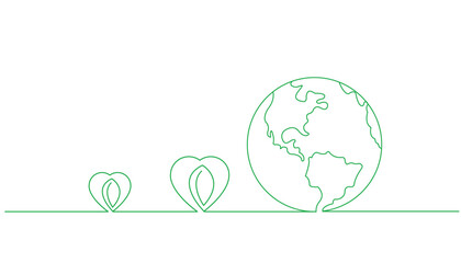 World Environment Day line art style vector illustration eps 10