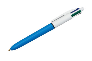 Retro four colored pen isolated on white