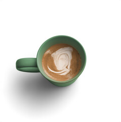 Green Coffee Drink Cup Angled