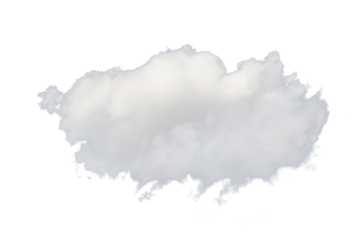 White clouds isolated on black background, mud set on black.