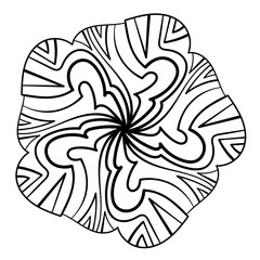 Abstract doodle ornament. Vector design element.