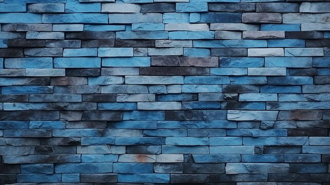 Vintage blue brick and stone flooring texture for captivating interior designs. Perfect for background use