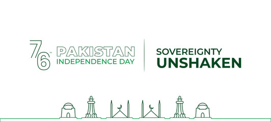 Pakistan Independence Day Banner with Design