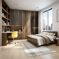 interior of a bedroom ai generated