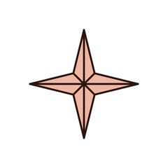 Retro Star. Isolated vector illustration	