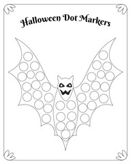 Halloween Dot Marker Coloring Pages For Kids. Dot Marker for Kids. Halloween Coloring Pages. Halloween Dot Marker for Kids