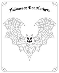 Halloween Dot Marker Coloring Pages For Kids. Dot Marker for Kids. Halloween Coloring Pages. Halloween Dot Marker for Kids