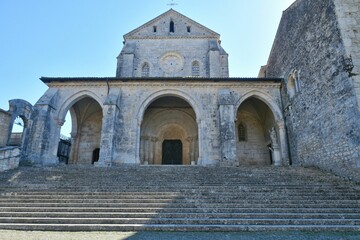 Fototapeta na wymiar Beautiful shot of historic views of the medieval monastery near the ancient abbey of Casamari, Italy