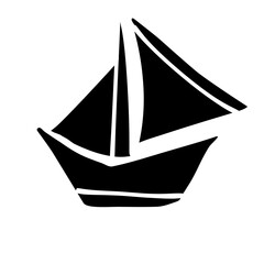 sailboat silhouette icon