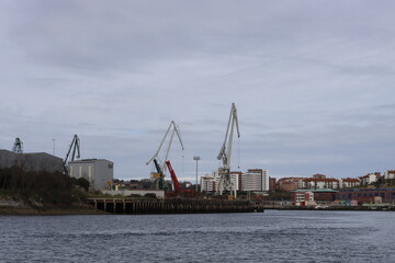 Industrial environment in the outskirts of Bilbao