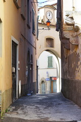 Street in the historic center of Castelfiorentino, Tuscany, Italy