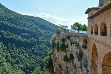 The ancient abbeys of Subiaco, Italy.