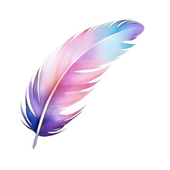 watercolor clip art feather rainbow colours AI art Midjourney