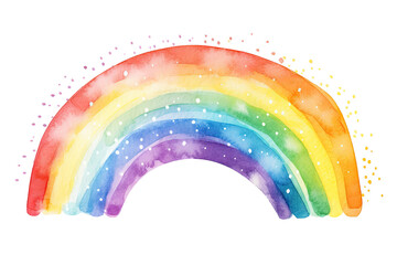 Watercolor clip art rainbow colorful AI art Midjourney