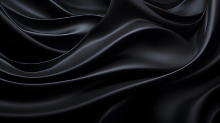 Obraz premium Black silk texture created with Generative AI technology