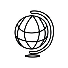 world globe stand icon symbol