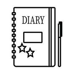 diary book icon symbol outline
