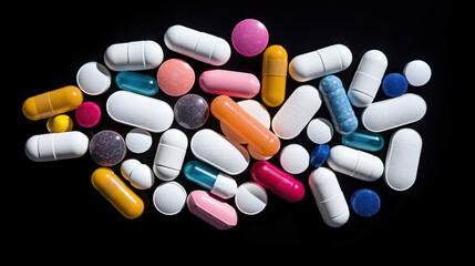 Wide variety of  tablets, pills and capsules.
