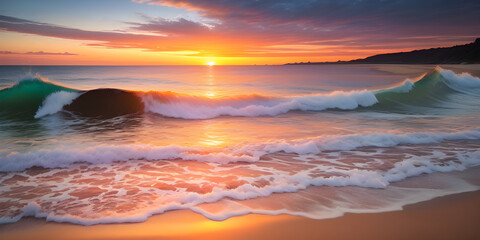 Strand im Sonnenuntergang