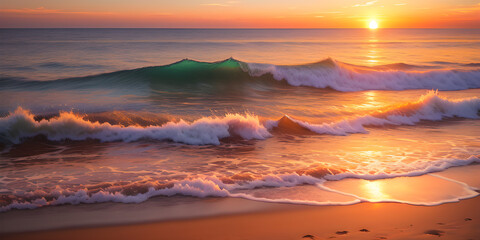 Strand im Sonnenuntergang