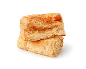 Fresh puff pastries isolated on a white background with Clipping Path.