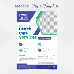 Medical healthcare multipurpose poster and flyer template design