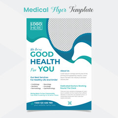 medical agency healthcare poster and flyer template design