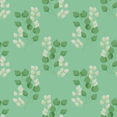 Ornamental and auspicious plants background image set