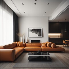 living room interior Generated AI