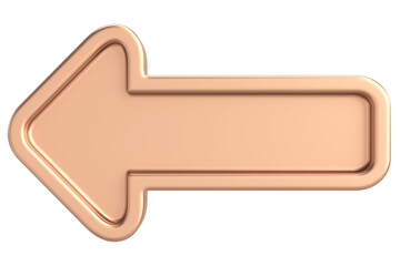 Previous button. Back button. 3D illustration.